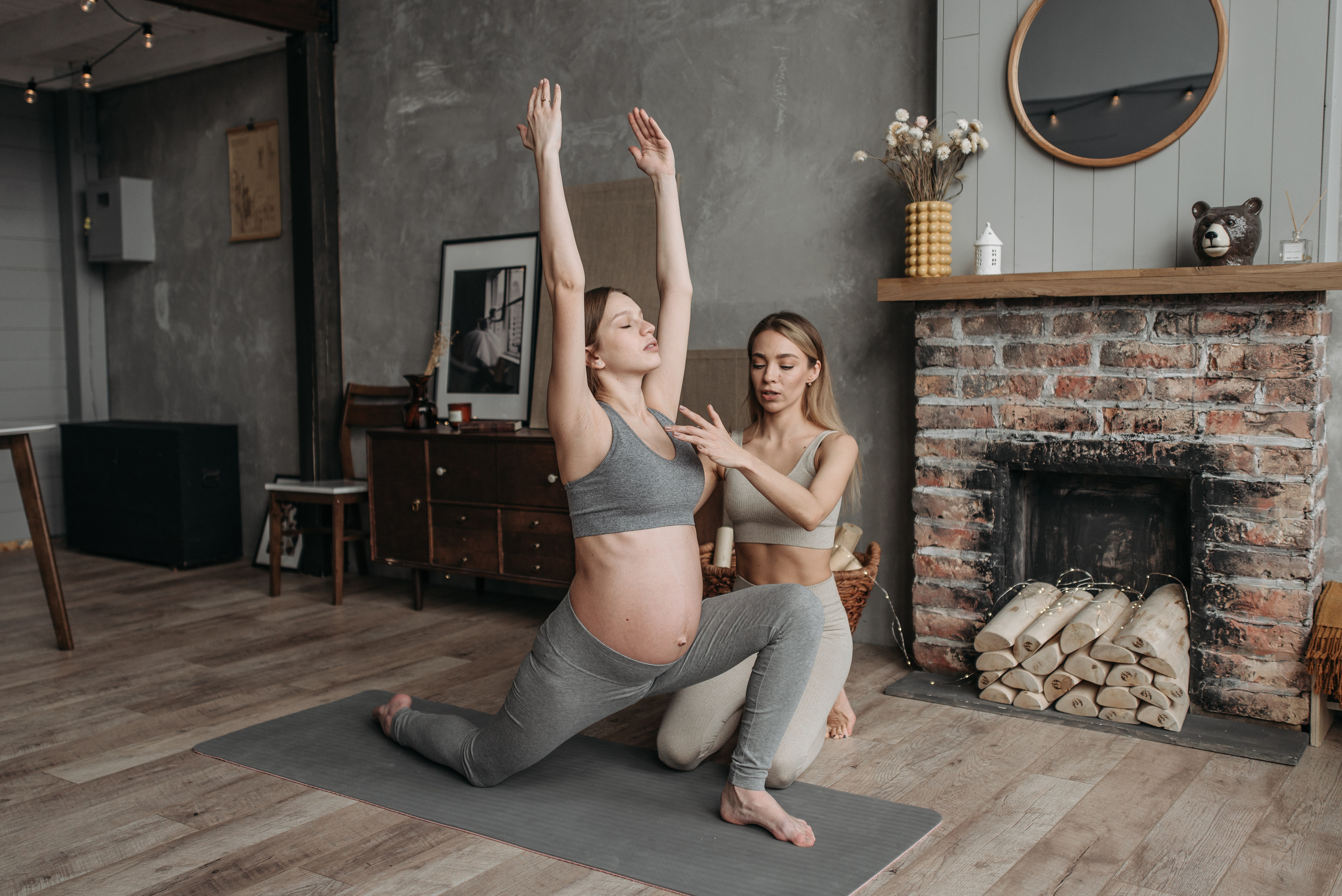 Pregnant Woman Doing Yoga
