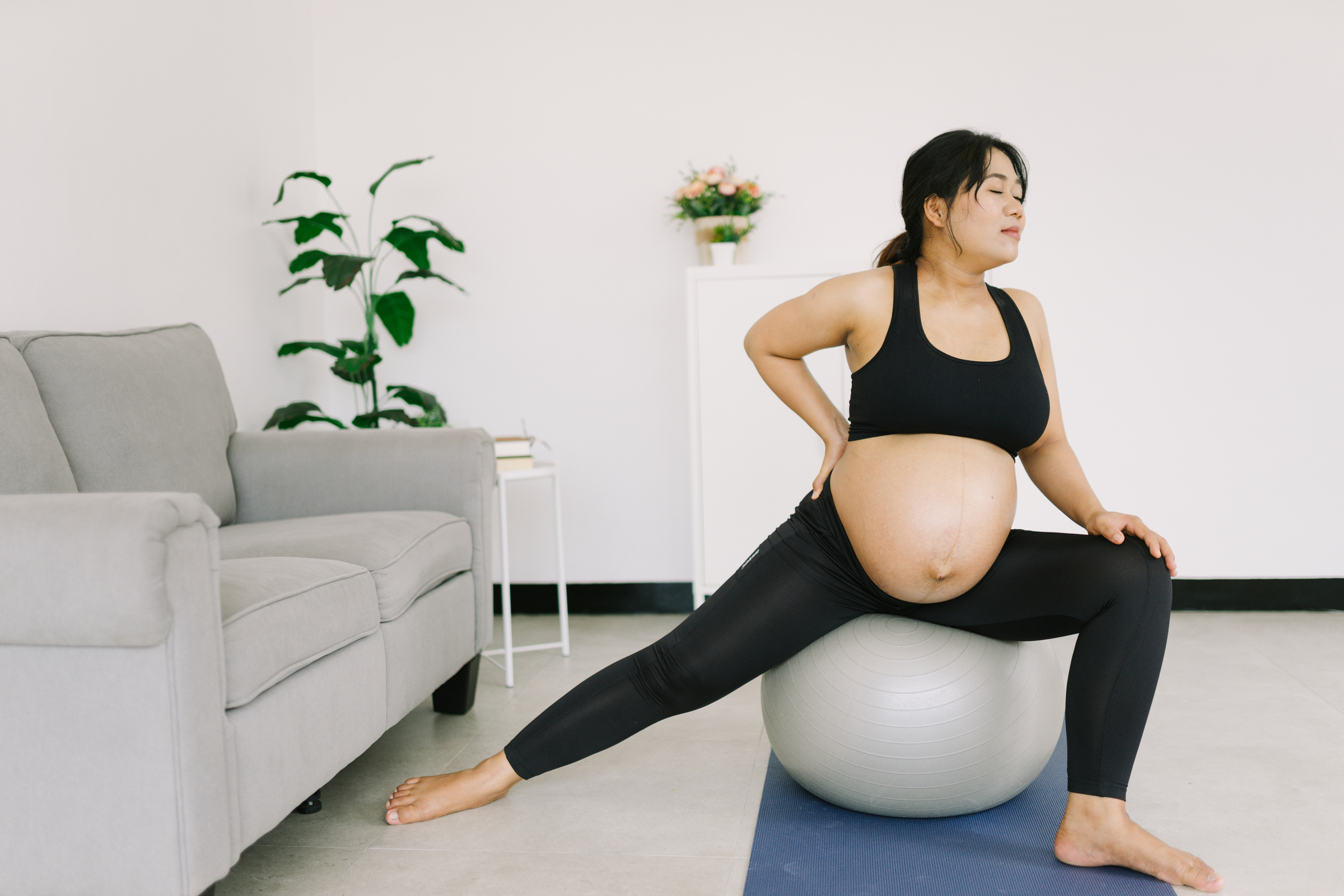 Pregnant Woman Doing Yoga